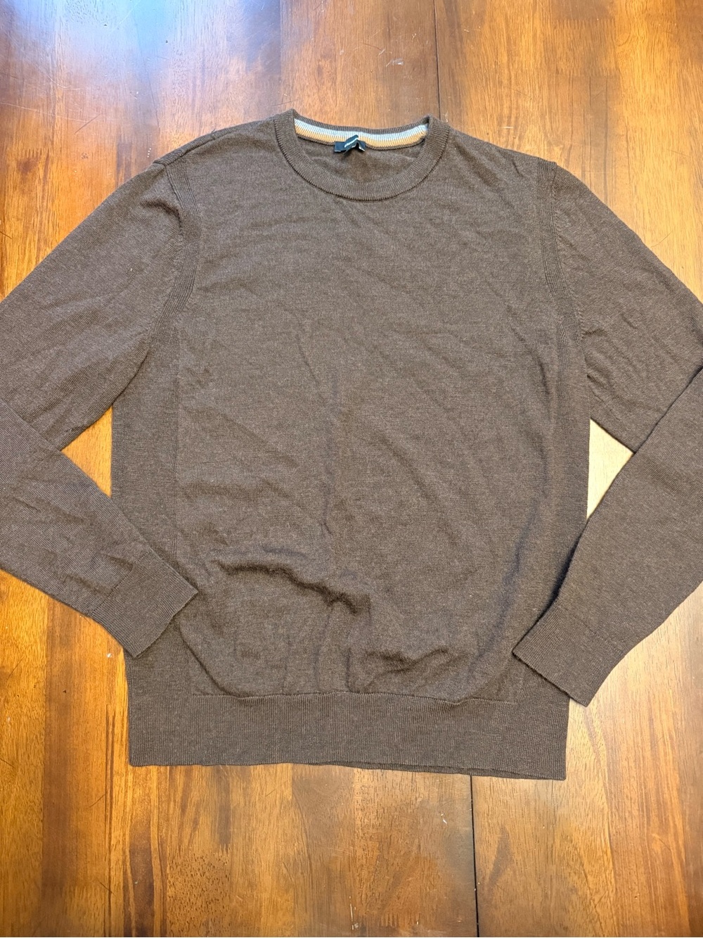 Express Men's Crewneck Sweater in Dark Brown